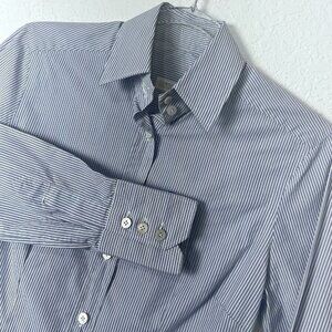 Kiton Napoli Su Misura Button Up Striped Dress Shirt Blouse Women’s Size XS US 2